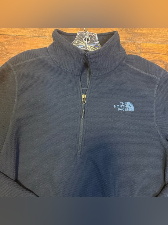 The North Face Men's Medium Texture Cap Rock Fleece Navy 1/4 Zip Gorpcore Cabin - Picture 2 of 12